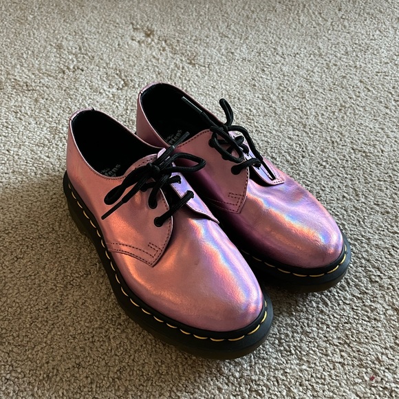 Iridescent pink Doc Marten oxfords. Size US 5 EU 36 - Picture 1 of 4